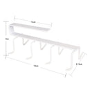 8 Hooks Cup Holder Hang Kitchen Cabinet Under Shelf Storage Rack Organiser P Kw