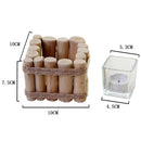 Natural Wooden Decor Creative Candle Holder for Wedding Bedroom Table Home