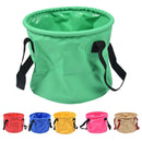 Outdoor Collapsible Water Bucket Carrier Leakproof Folding Pail Green 30L