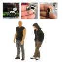 2x 1:64 Mini Tiny People Street Sand Table Layout Scenery Diorama Decor