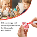 50Pcs Easter Plastic Easter Eggs DIY Easter Eggs Plastic Eggs + 8pcs Color Pens