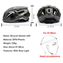 Bike Helmet USB Charging LED Light Lamp Taillight Bicycle Motor Helmets Red