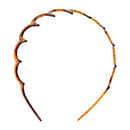 2set Deep Teeth Headband Wave Hair Hoop Girls Beach Travel Hair Decor 11cm