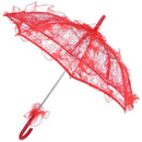 Lace Parasol Wedding Lace Flower Wedding Bride Parasol Umbrella red