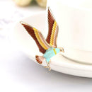 Trendy Animal Eagle Shape Brooches Drop Oil Pin Women Accessories Gift