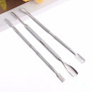 3Pc/set Nail Art Stainless Steel Cuticle Spoon Remover Manicure-Pedicure Pu X9K5