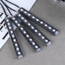 4pcs Car RGB LED Strip Light Lamp Atmosphere Lamps Car Interior Light