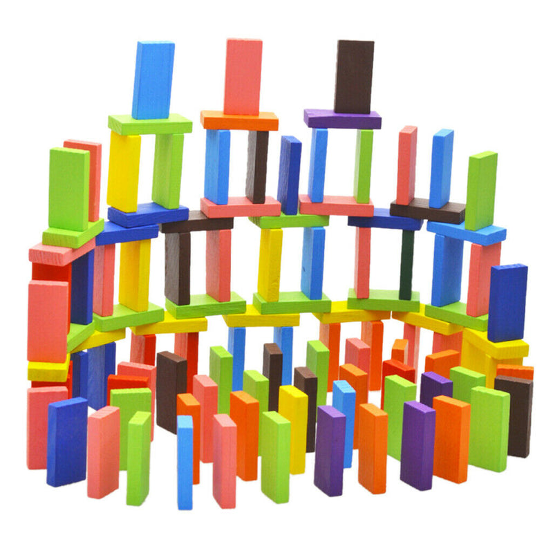 Set of 120PCS Wooden Domino Game Kids Children Indoor Outdoor Play Funny