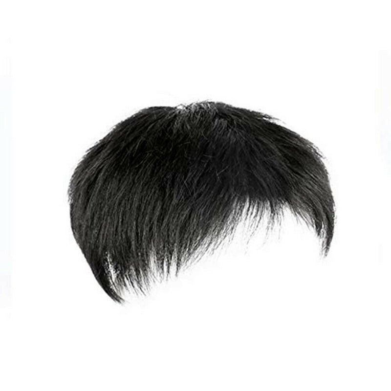 Nature Human Hair Straight Topper Toupee Clip Hairpiece Top Wigs for Men male