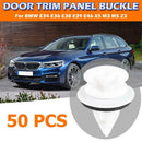 50pcs/Bag Car Door Trim Panel Clips w/ Seal Ring For BMW E34 E36 E38 E39 A