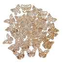 50pcs Butterflies MDF Wooden Crafts Embellishments DIY Scrapbook Wood Arts