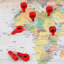 40X Map Markers Wooden Drawing Photo Wall Studs Cork Board Pins Thumbtack ToolOZ