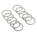 Metal - 30mm Flat Split Rings - Circular Keychain - Pack of 10 - Home Use