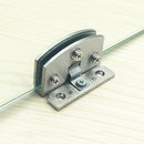8-10mm Thickness Wall Mounted Zinc Alloy Glass Door Hinges Clamps Screws TMQ
