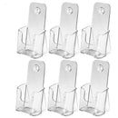 6 Pack Premium Trifold 4 Inches Wide Brochure Holder, Plastic Brochure Hold P6U6