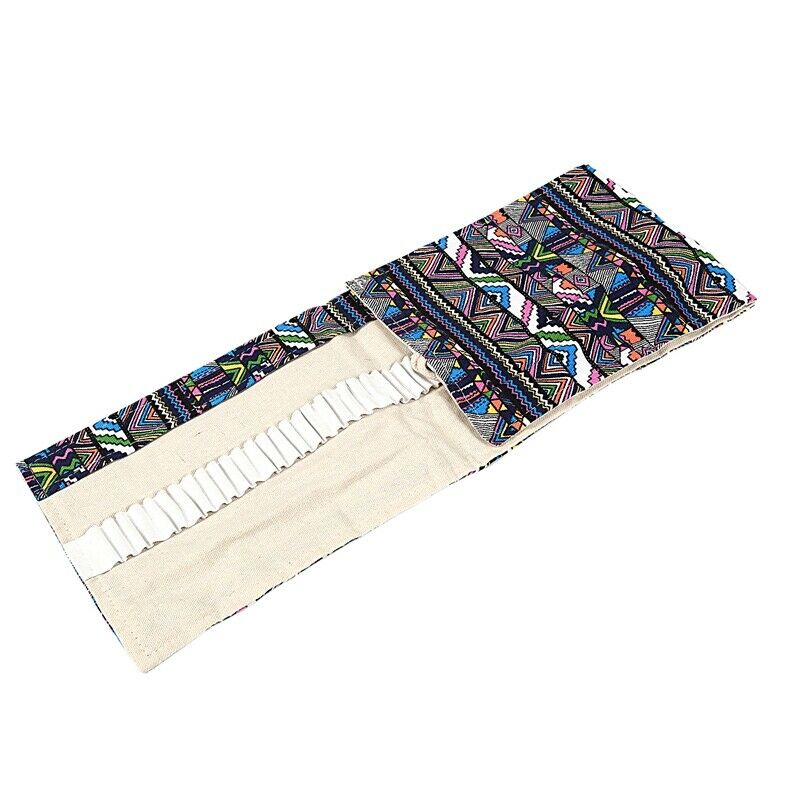 School Canvas Roll Pouch Pen Storage pecncil box 72 Holes National style N9B9