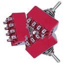 3pcs Toggle switch MTS-403 4PDT ON-OFF-ON 3 Files 12 Feet 6A 125VAC 2A 250V H1R2