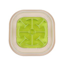 Pet Dog Cat Slow Bowl Feeder Feeding Dish Anti-Choking Bone type Green
