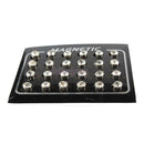 12 Pairs Magnetic Round Crystal Women Girl Clip On Magnet Ear Stud Earrings
