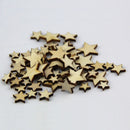 50 PCS Lot Artcuts Mini Mixed Wooden Stars Embellishments for Craft Decor-DIY