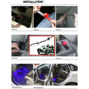 Car Decorative Light Lamps LED4x9 LED Red Charge Interior Accessories Foot Well