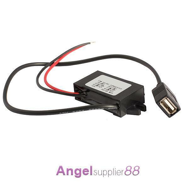Car Charger Converter 12V To 5V 3A 15W Step Down Module With USB Cable