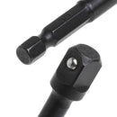 3Pcs 150mm Socket Adapter Set Hex Shank 1/4 3/8 1/2 Inch Impact Driver Drill Bit