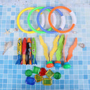 19pcs Swimming Pool Throwing Diving Toys Underwater Rings Diving Circle OZ
