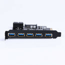 PCI-E to USB 3.0 19-Pin 5 Port PCI Express Expansion Card SATA 15PIN connec