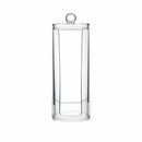 Facial Makeup Container Cotton Pads Round Dispenser With Lid Clear Acrylic