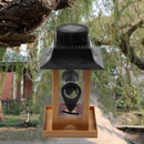 New Solar Parrot Feeder Led Light Bird Feeder Station Hanging Pigeon Crow P