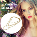 Multi-layer Love Heart Pendant Necklace Simple Clavicle Chain Women Jewelry