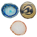 3x Agate Slice Crystal Embellishments Coaster Cup Mat Coffee Tea Mat Mix 6#
