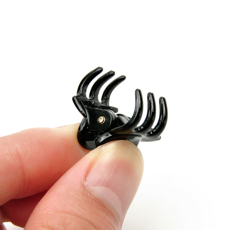 Fashion 12x Women Black Plastic Mini Hairpin 6 Claws Hair Clip Hairclip Clamps