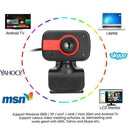 USB Webcam with Microphone 2LED Night Vision Clip-on Web Camera Red