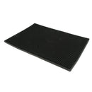 Bar Runner Rubber Rectangle Spill Mat Black Home Cocktail Party Pub 45x30cm