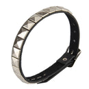 Punk Rivet Clavicle Chain Choker Black Leather Statement Collar Necklace