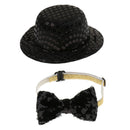 Pet Xmas Costume Accessories Birthday Party Hat Set Headband for Pet from Small