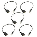 5Pack RJ9 Male Plug to Dual 3.5mm Female Headset Adapter Cable for Telephone