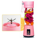 420Ml Portable Juicer Glass Bottle Juicer USB Rechargeable 6 Blades Juicer