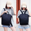 Solid Color Mommy Travel Backpacks Nylon Maternity Nappy Bags (Dark Blue) A