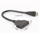 1080P HDMI Port Male to 2Female 1 In 2 Out Splitter Cable Adapter Converter bs