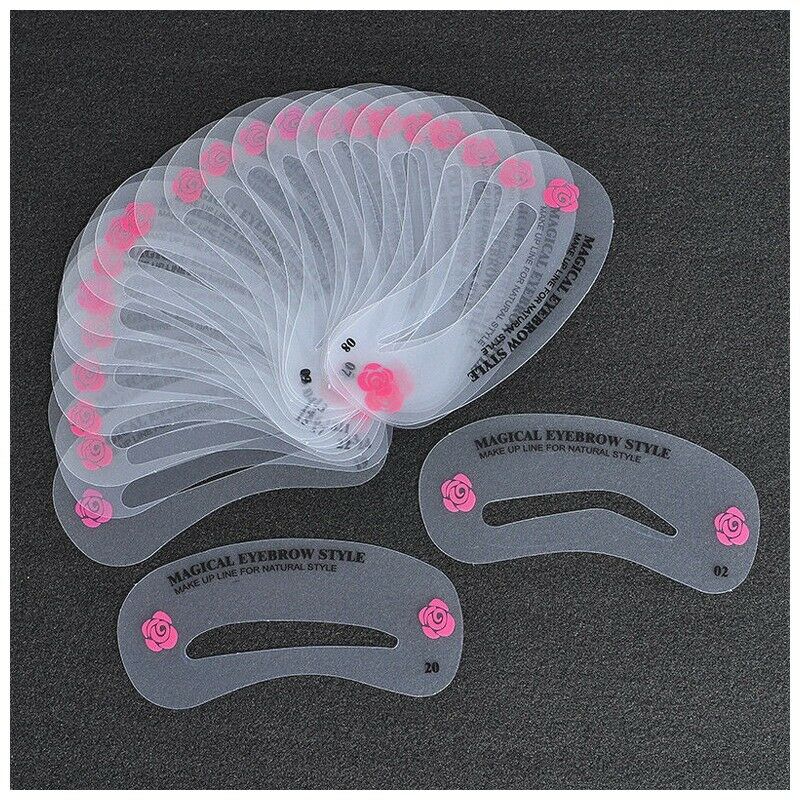24Pcs Eyebrow Stencil Eyebrow Care Design Template Makeup Beauty Tool & 24P G8V5