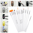 15PCS Design Painting Pen Nail Art Brush Set for  DIY Salon ManicureTools