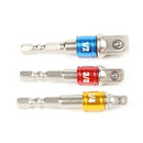 3pcs/set Socket Bit Adapter Drill Nut Driver Power Extension 1/4 3/8 1/2  Z