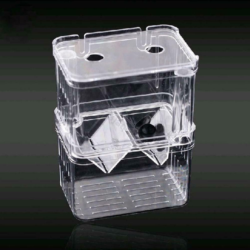 Acrylic Fish Tank Breeding Box Aquarium Double Guppies Hatching Incubator