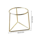 Nordic style geometric iron rack holder metal stand with ceramic planter ta E6T1