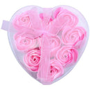 9Pcs Scented Rose Flower Petal Bath Body Soap Wedding Party Gift(Pink) T7L4