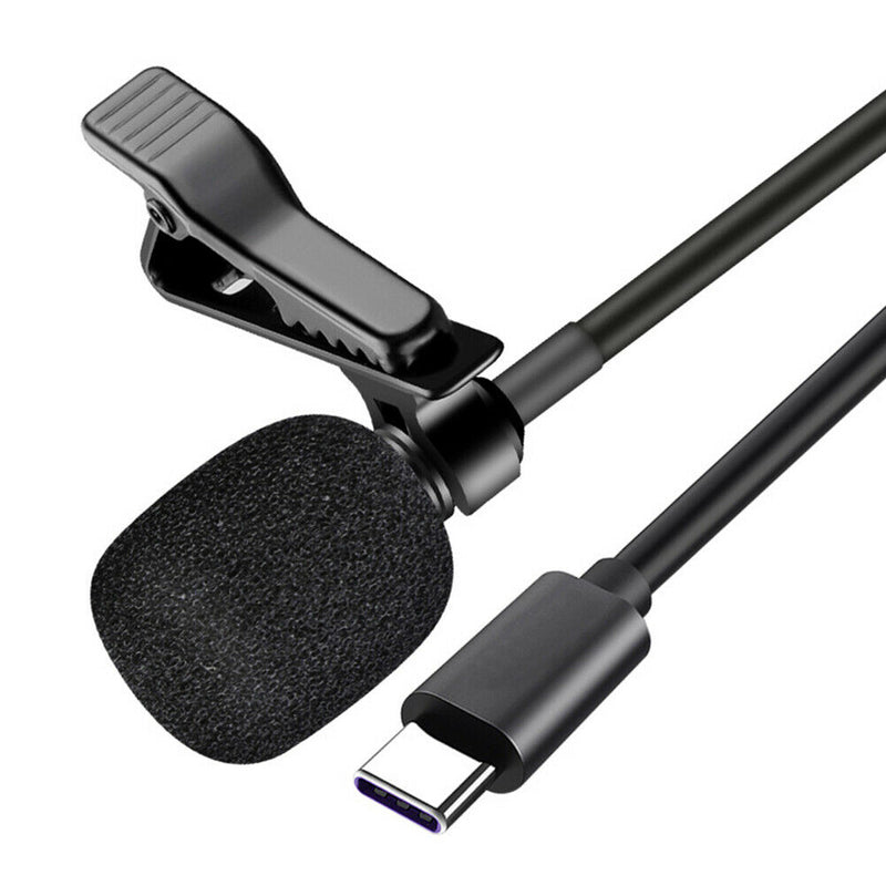 Lavalier Condenser Microphone Windproof Type-C Interface Gift With Usb Adapter