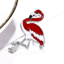 Cartoon Animal Enamel Flamingo Collar Pin Corsage Brooch Jewelry Girls Wome@